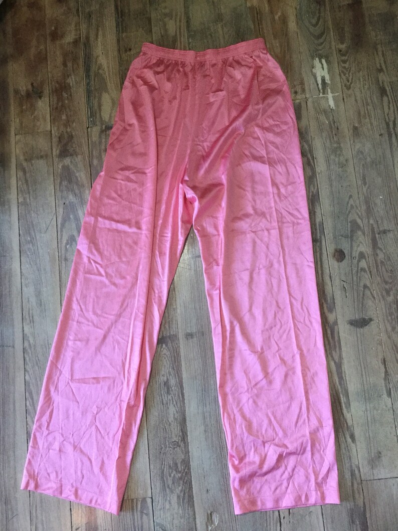 Vanity Fair Pink silky pants | Etsy