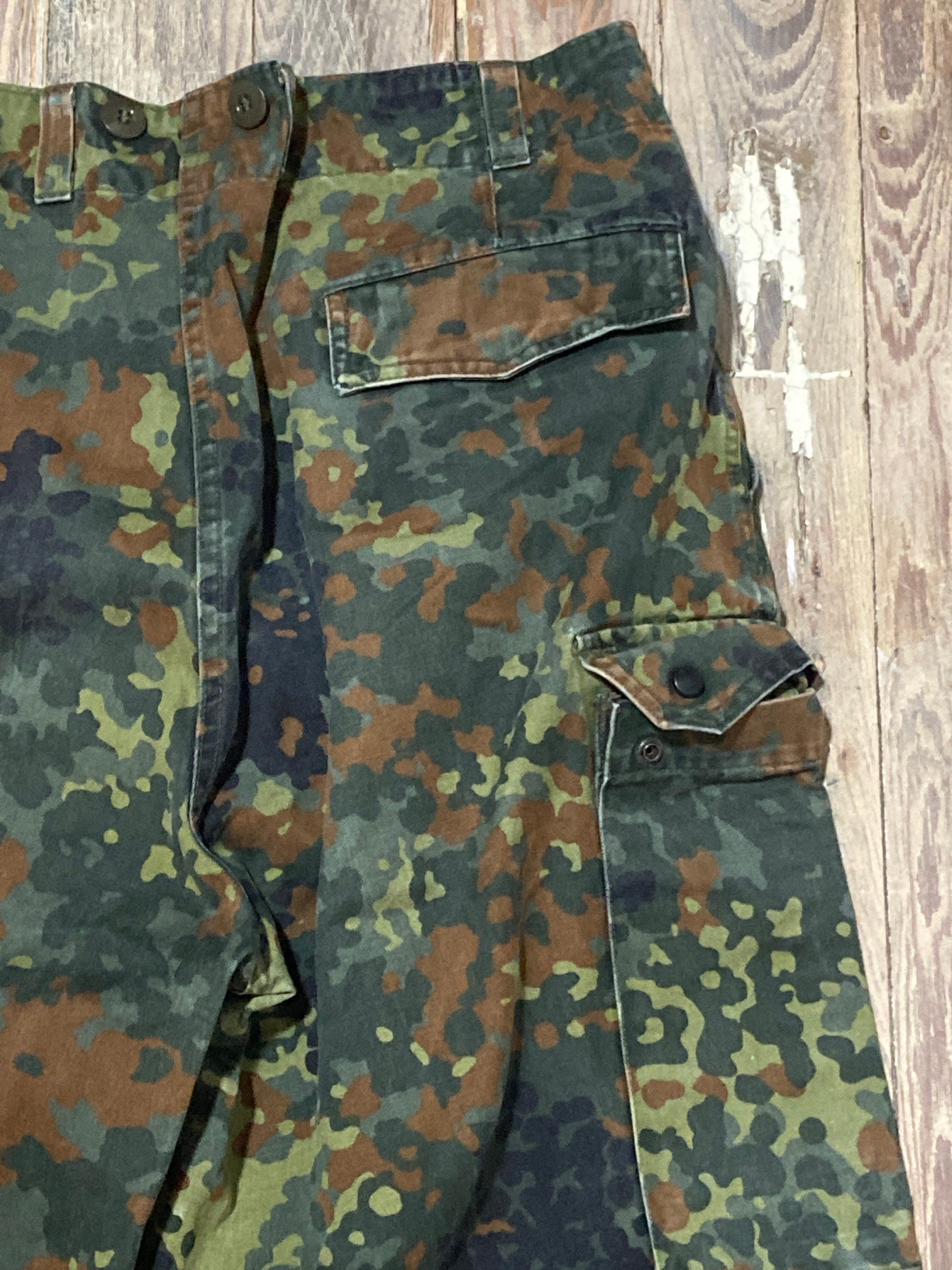 パンツ vintage Germany  Camo Over Pants German Camo Military Pants - Etsy