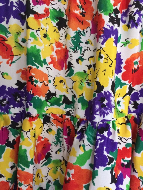 Highwaisted two tier floral skirt - image 2