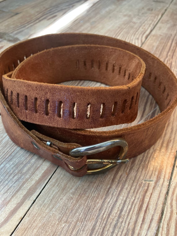 Leather 70s belt - image 1