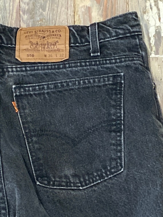 Levis orange tab 550 raw hem distressed - image 1