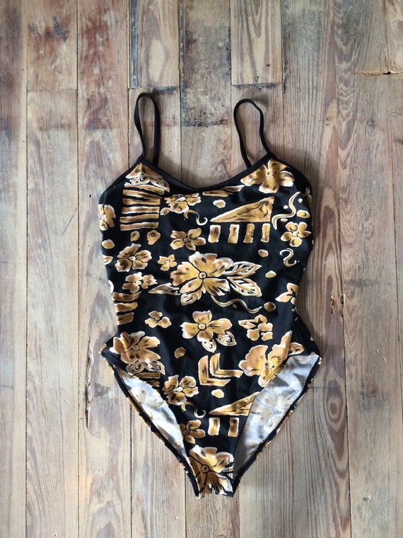 Black gold and white swim suit - image 2