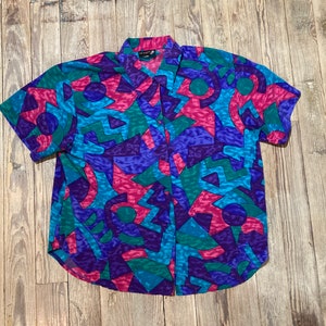 Vintage tropical patterned shirt image 1