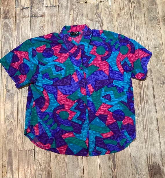 Vintage tropical patterned shirt - image 1