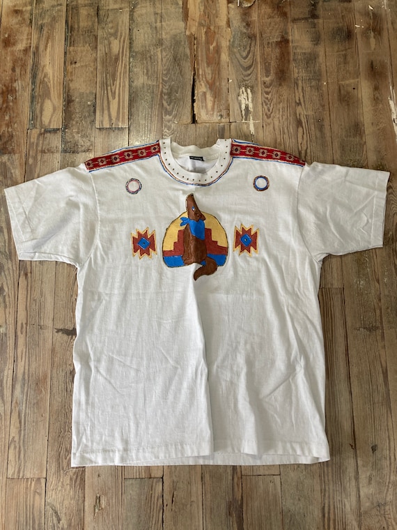OOAK southwestern inspired puffy paint shirt