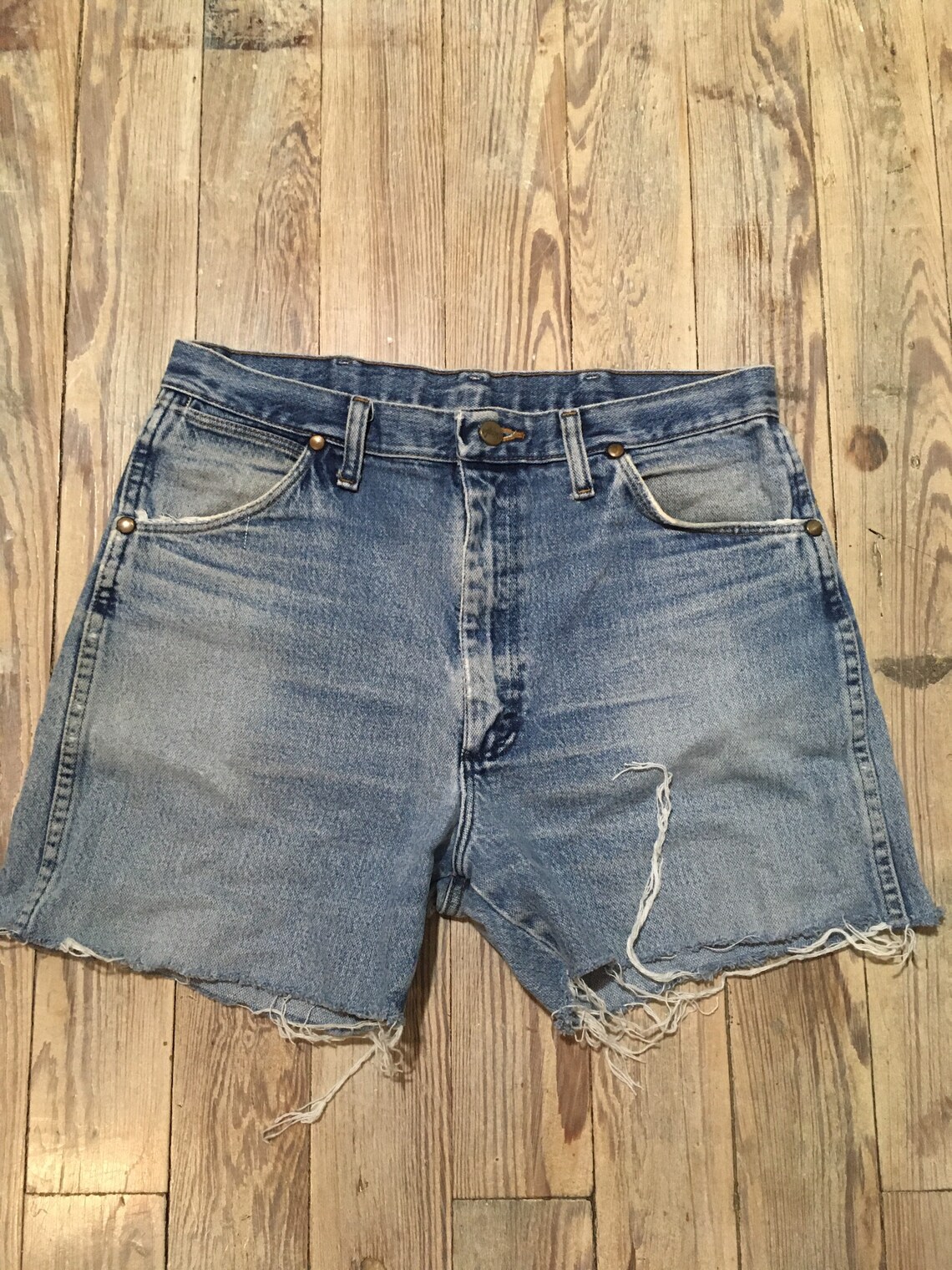 Vintage wrangler jean shorts | Etsy