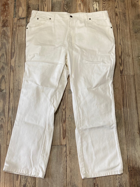 Vintage dickies white denim jeans - image 3