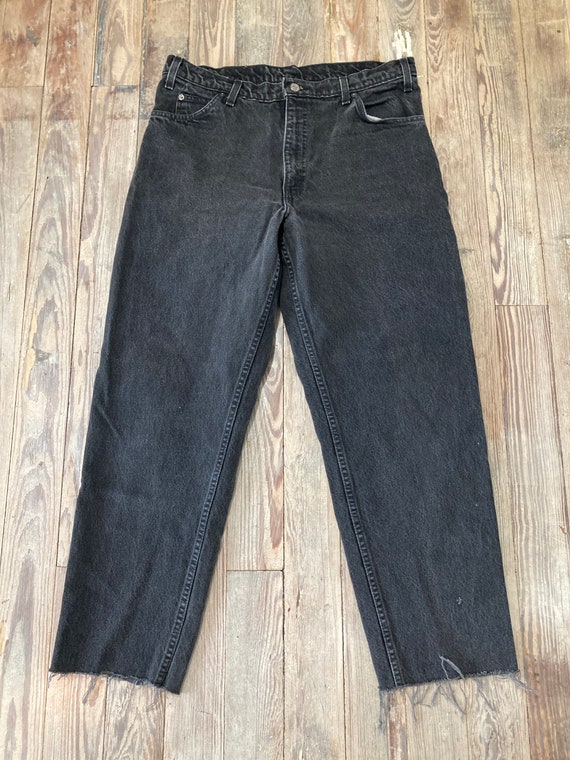 Levis orange tab 550 raw hem distressed - image 5