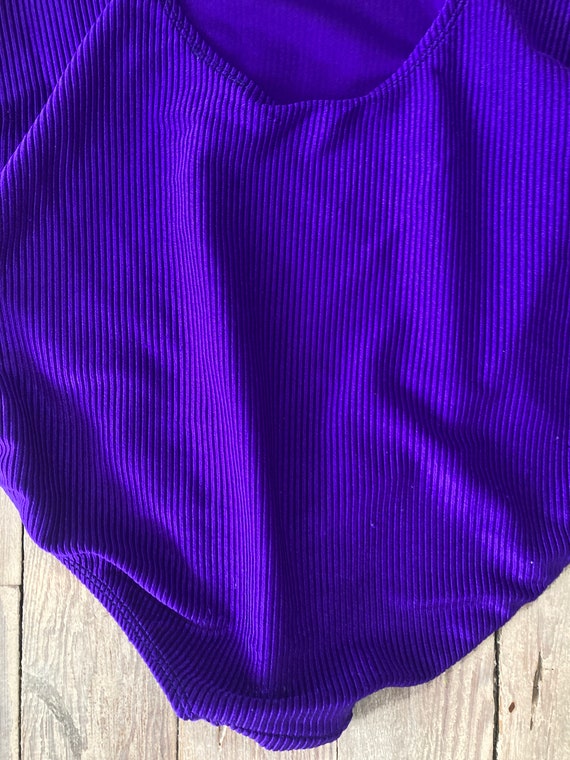 Purple ribbed bathing suit - image 4