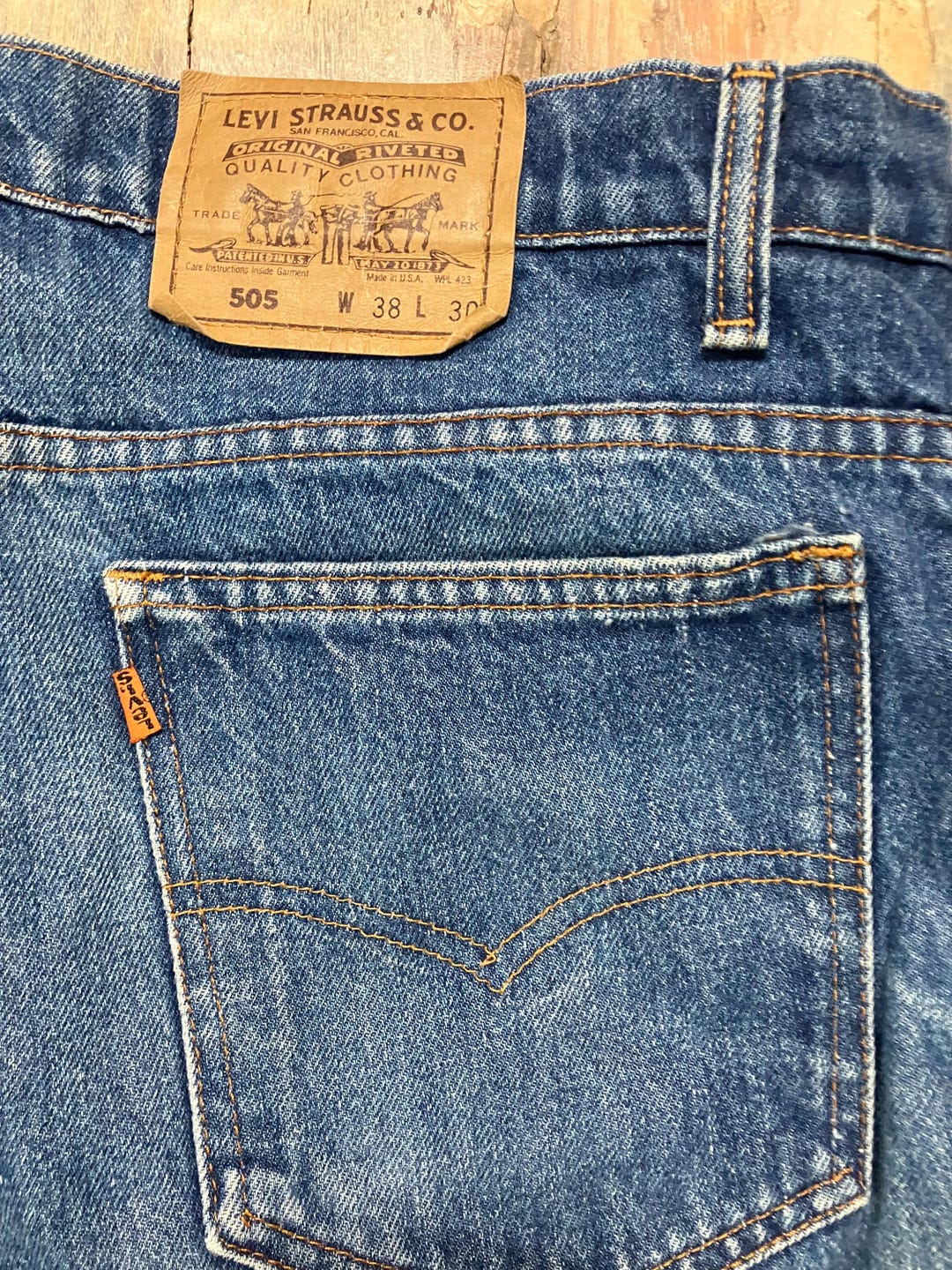 Levi's Orange Tab 505 - Etsy