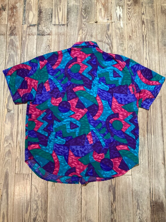 Vintage tropical patterned shirt - image 4