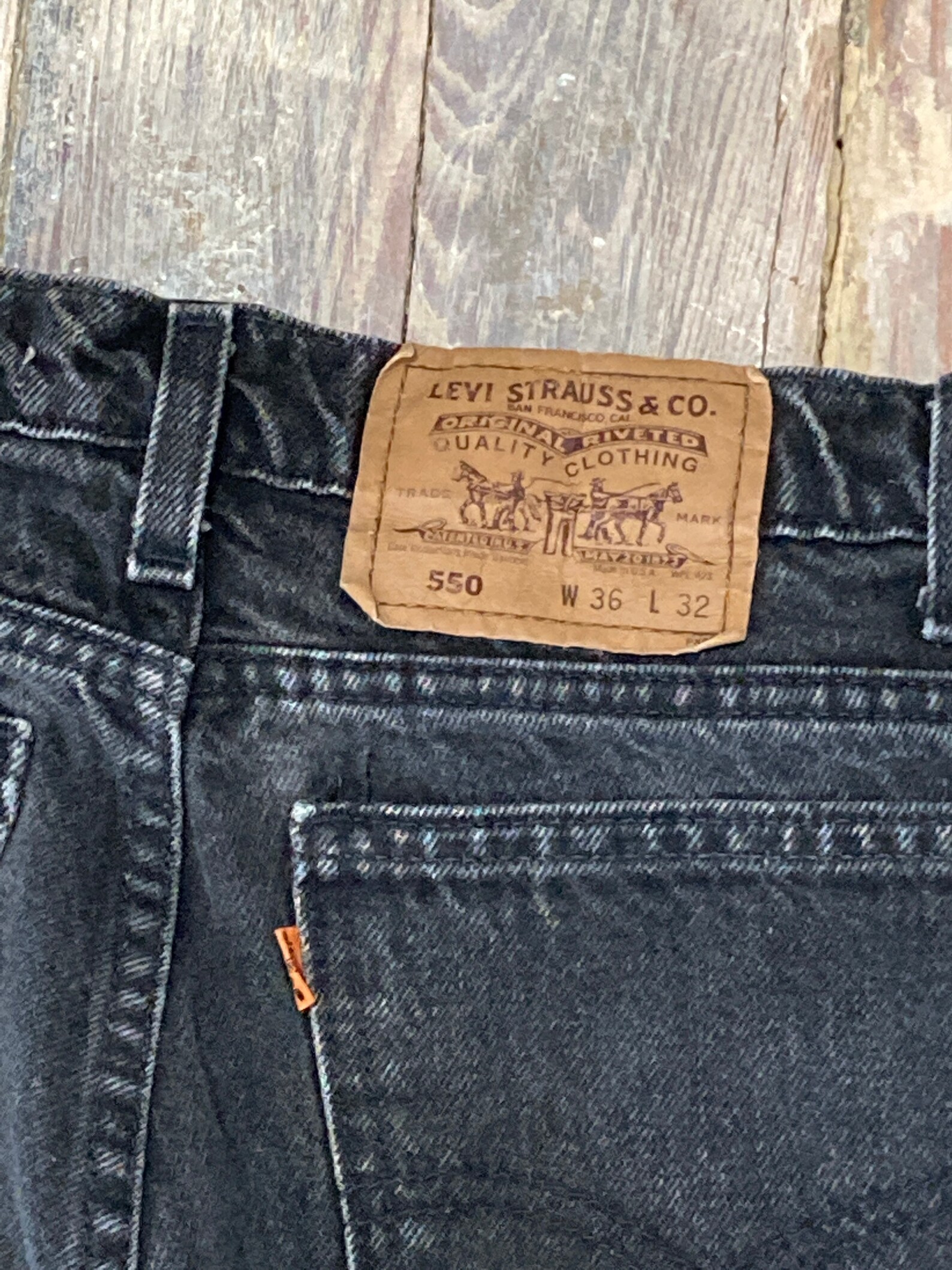 Levis Orange Tab 550 Raw Hem Distressed - Etsy