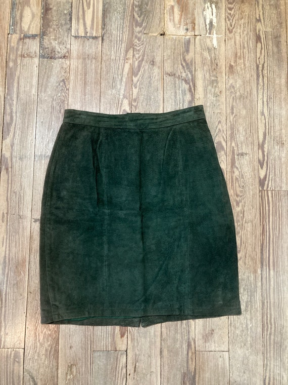 Vintage Suede skirt distressed - image 1