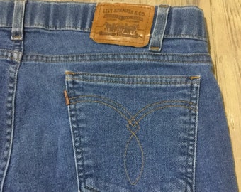 Jeans onglet orange levis des années 70