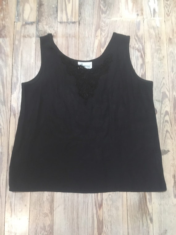 Joanna black blousy tank