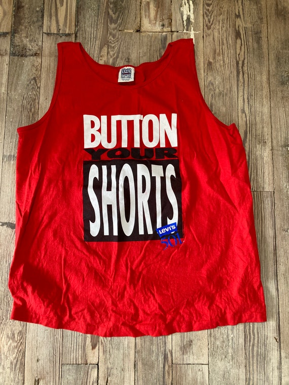 1992 Levis button your shorts tank top