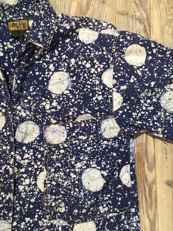 Polka dot pattern short sleeve button up - image 3