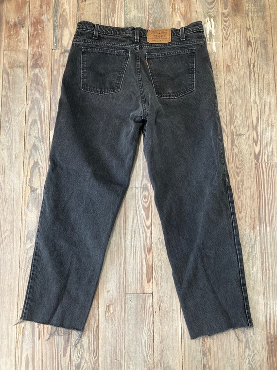 Levis orange tab 550 raw hem distressed - image 2