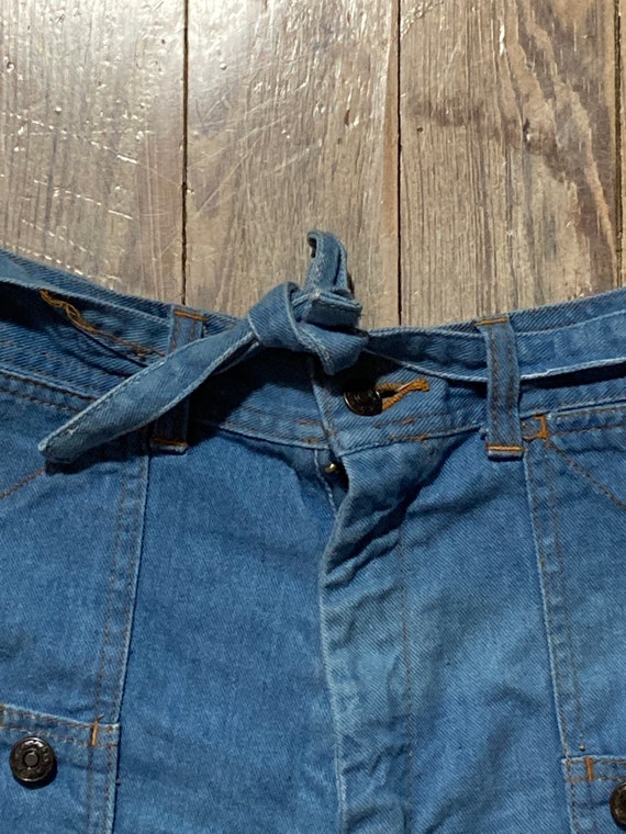 1970s jean shorts denim belt - image 3