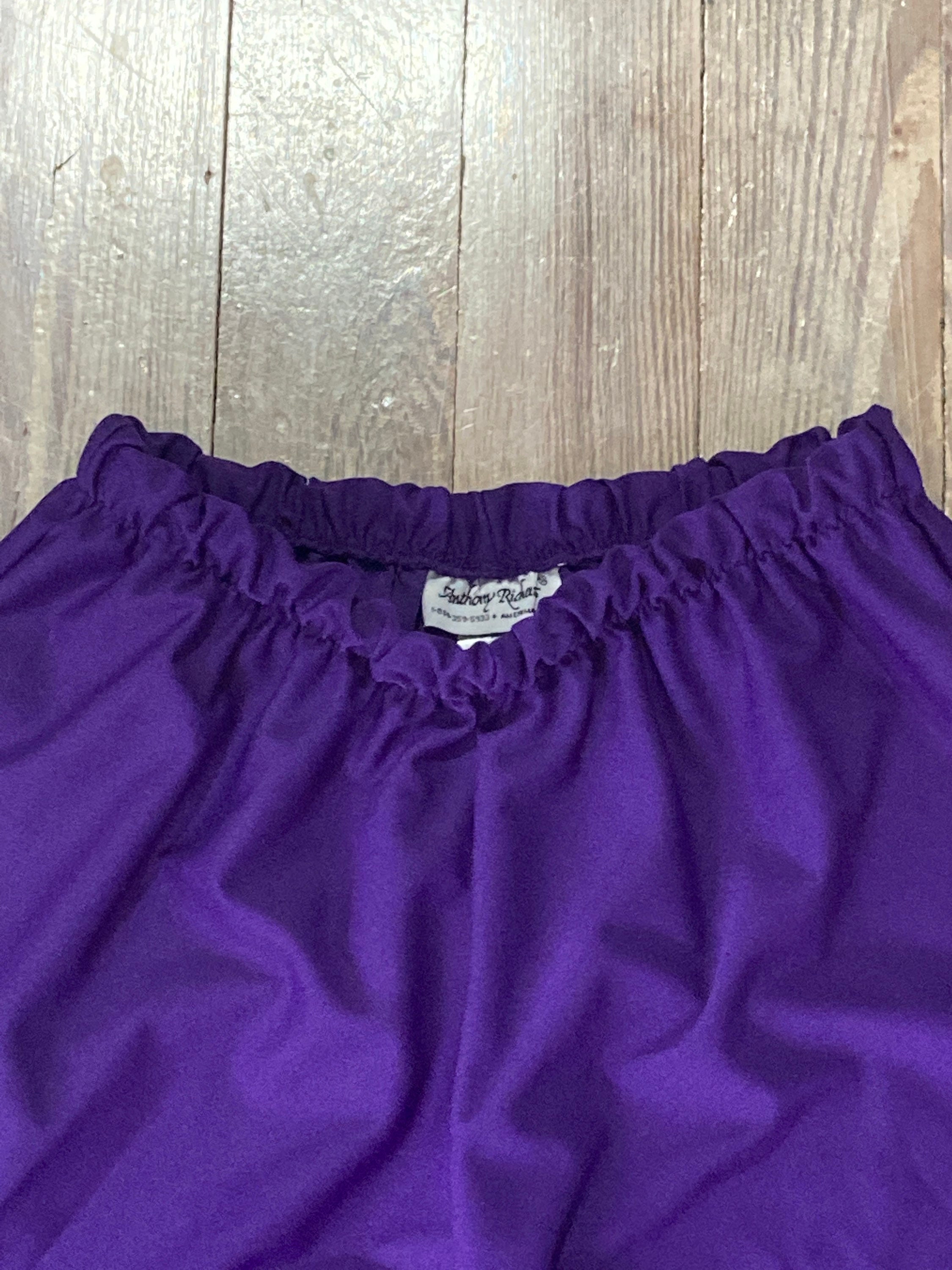 Purple flowy pants sales