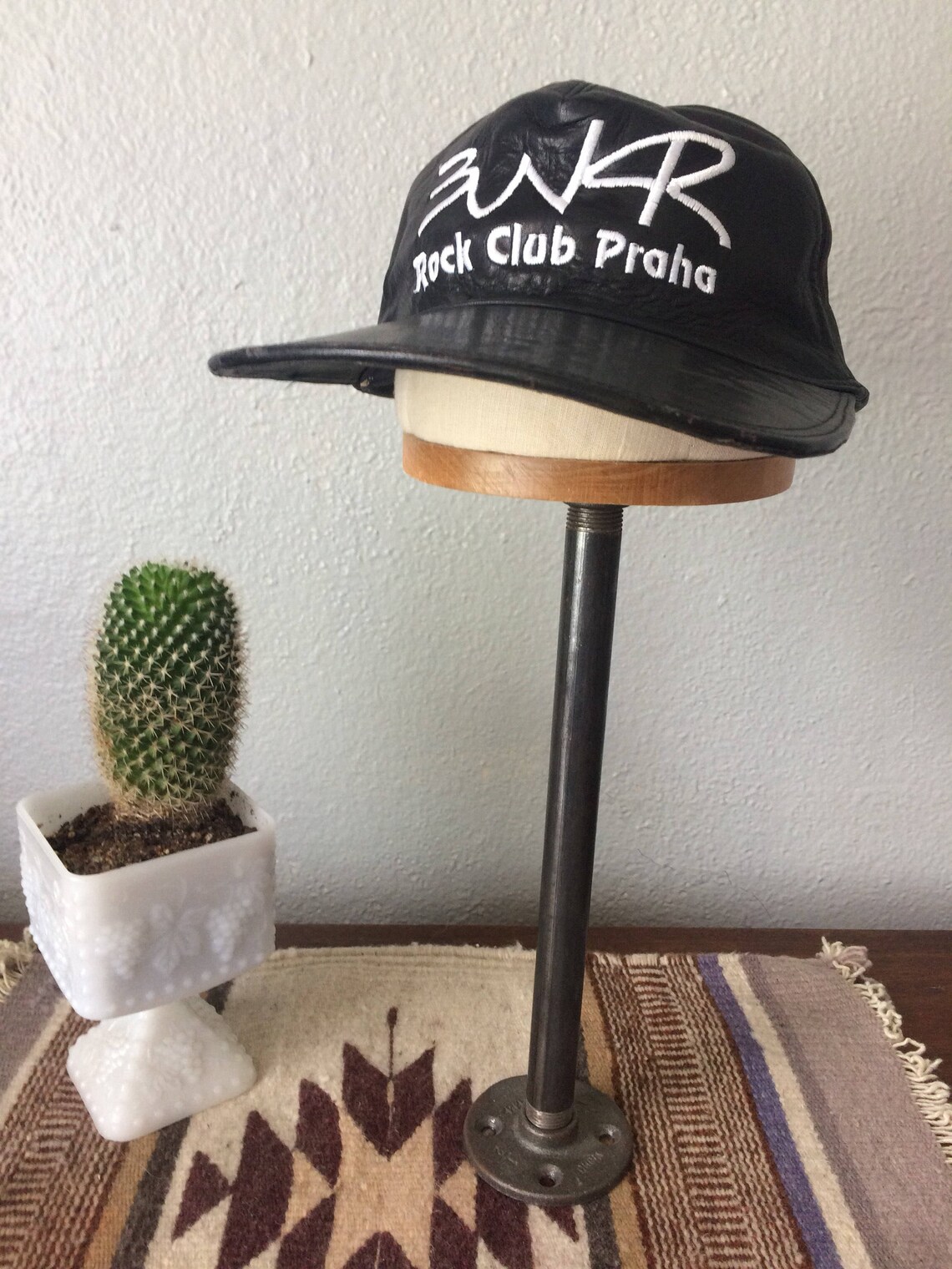 Bunkr rock club Praha leather dat hat | Etsy