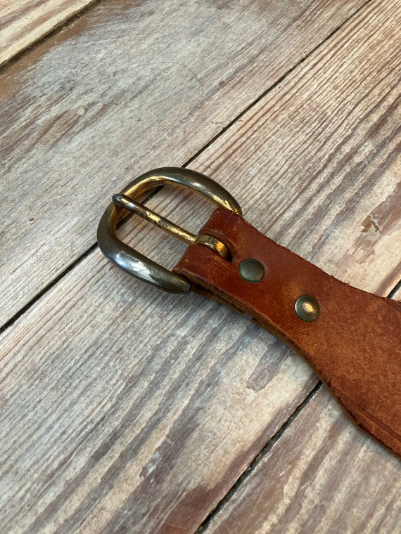 Leather 70s belt - image 2