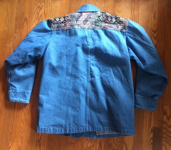 LL BEAN quilted denim jacket - image 3