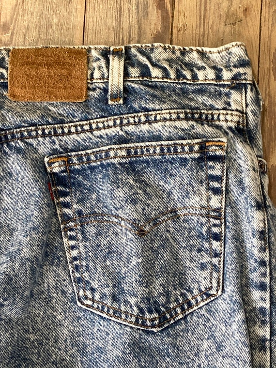 Levis 540 etichetta posteriore in pelle scamosciata rossa Etsy