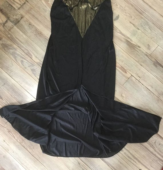 Gold and black slip dress - image 3