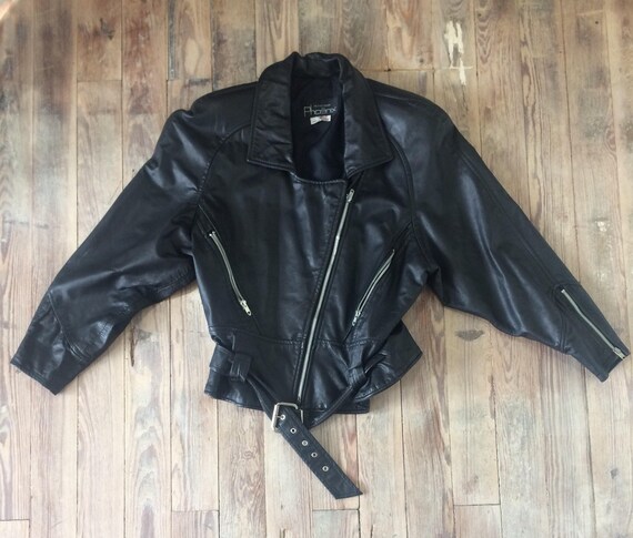 Leather motorcycle jacket
