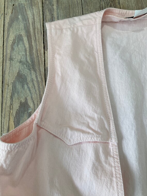 Vintage pink denim vest - image 2