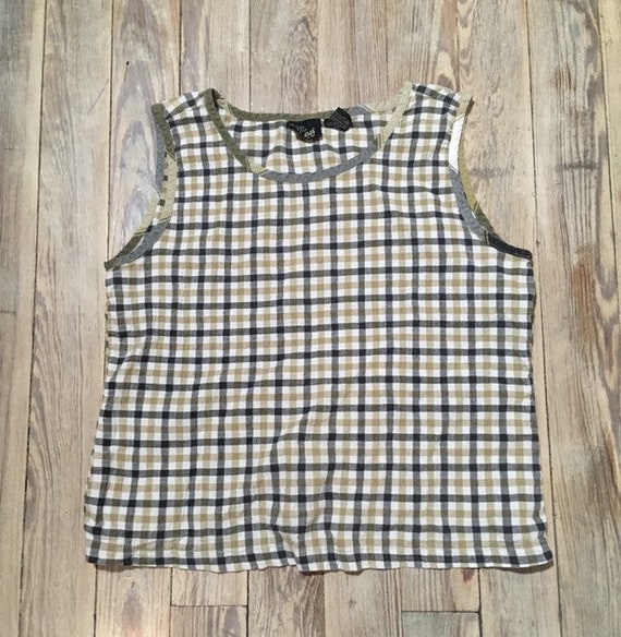 Ms LEE gingham boxy tank
