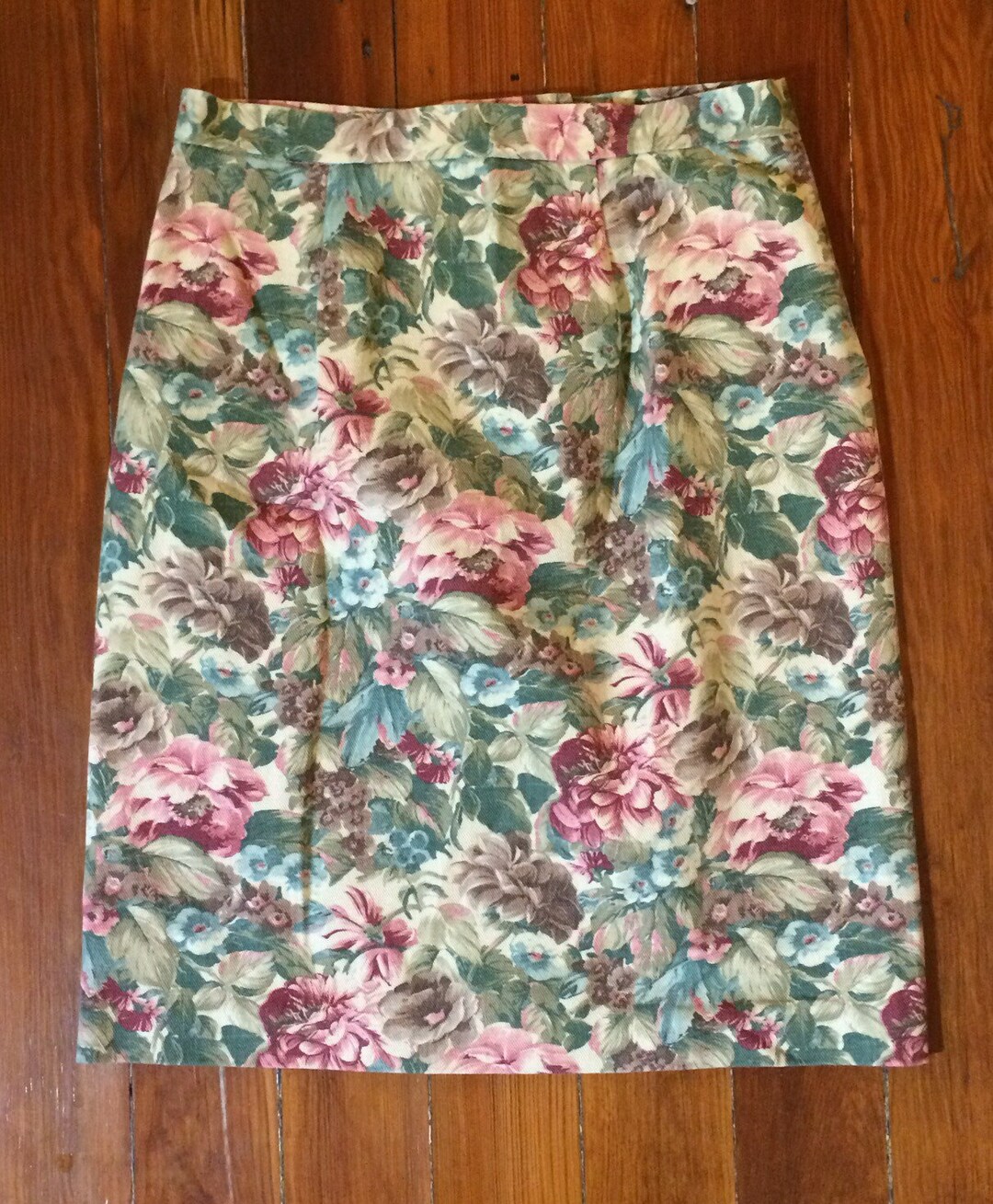 Floral Denim Skirt main image 0