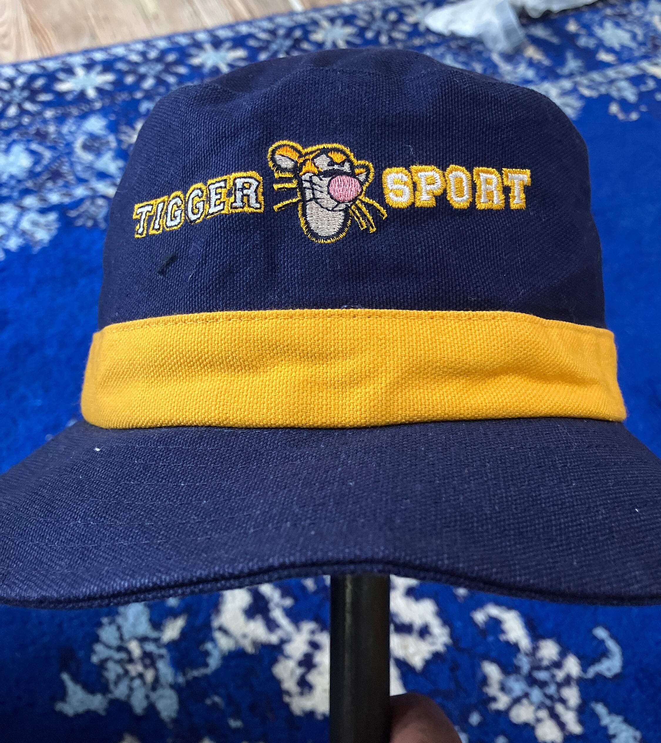 Vintage Disney Tigger Bucket Hat 90’s/Y2K Embroidered 100% Cotton Corduroy Adult Crochet Tigger Bucket Hat main image 2