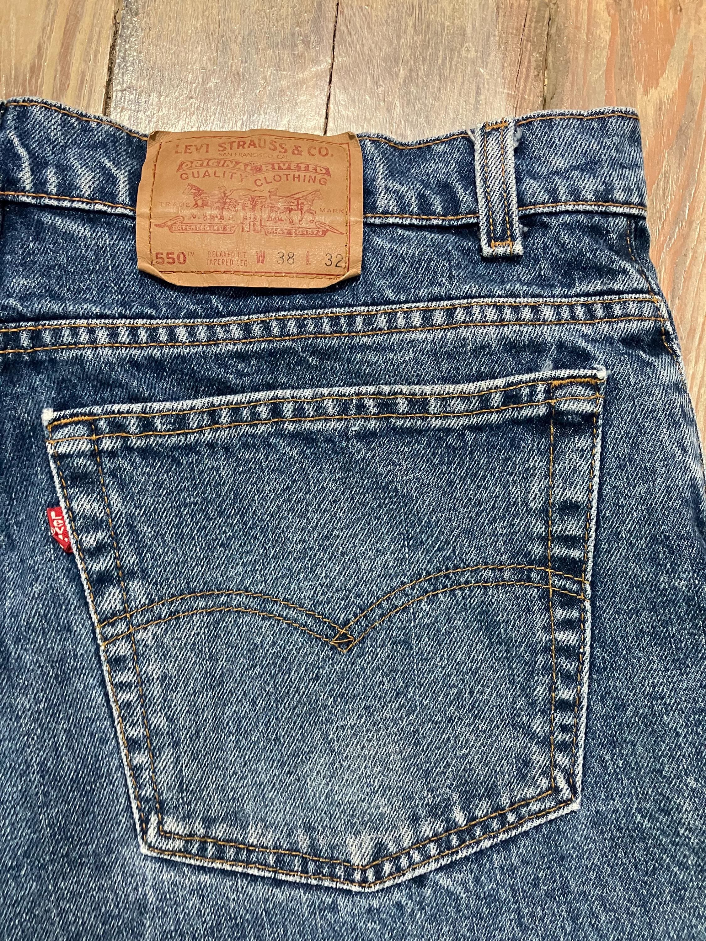 Levi's Red Tab 550 Raw Hem - Etsy