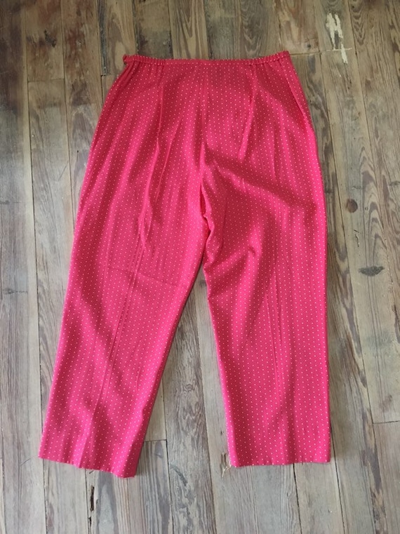 Polka dot high waisted trousers - image 6