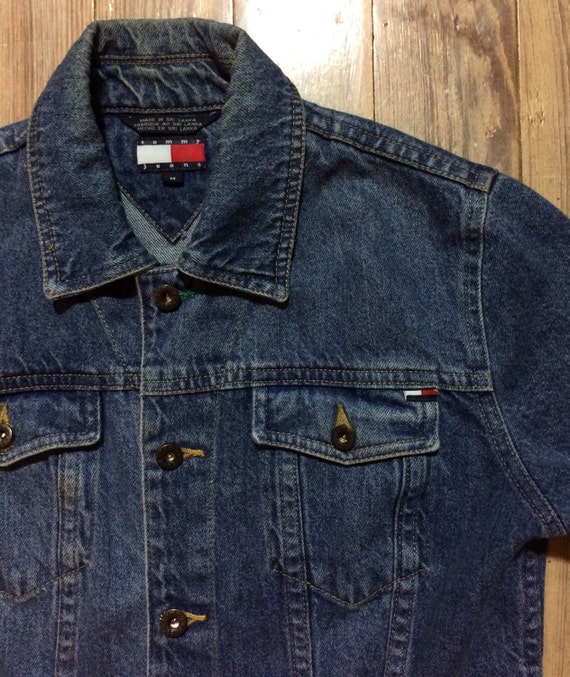 Vintage Tommy Hilfiger cropped jean jacket