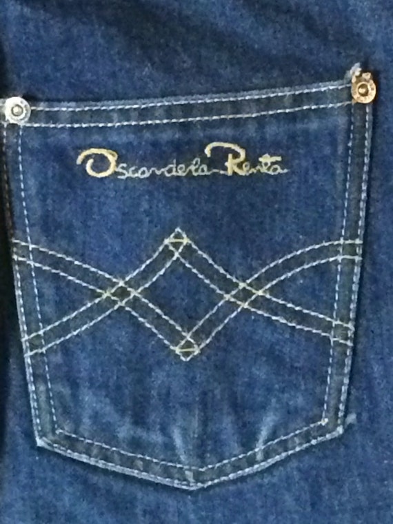 Pantalon Jean Oscar De La Renta - Coupe Cheville Avec Perles - Taille XS/S - Neuf Avec étiquettes