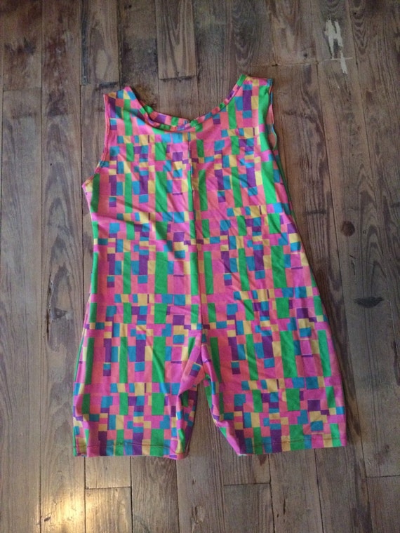 Super bright pattern stretchy romper - image 4