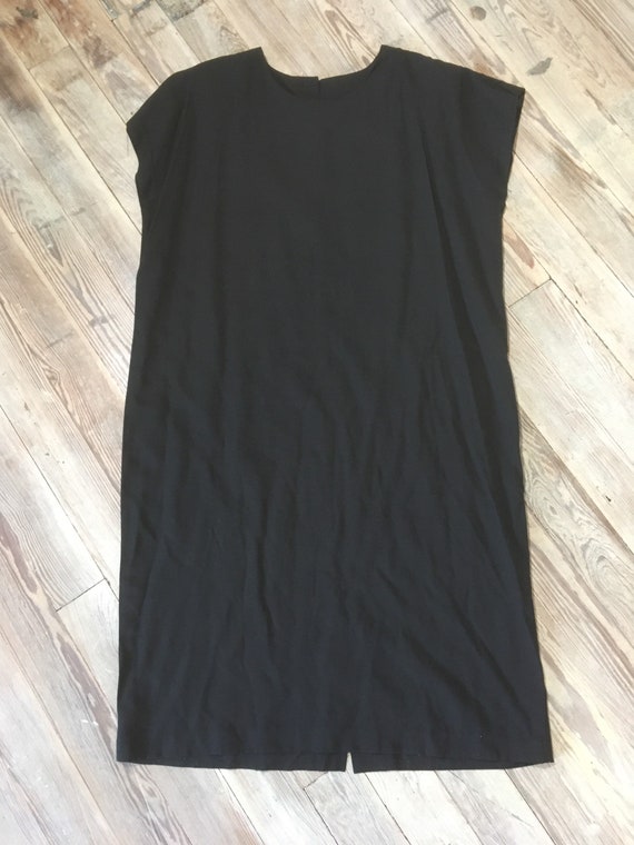 Black sack dress