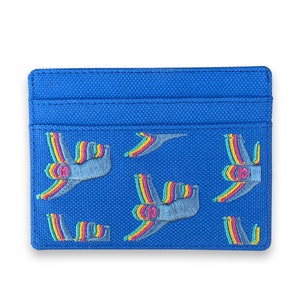 Cartera fina con bordado de perezoso