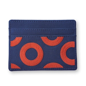 Cartera fina con diseño de donut bordado de Fishman