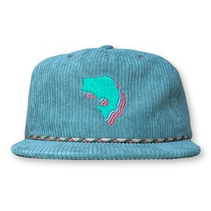 Billy Strings Rope Hat / Seafoam Corduroy with Aquafresh Bass