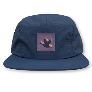 Gorra de cinco paneles Goose / Periscope de nailon con parche de ganso Wisteria