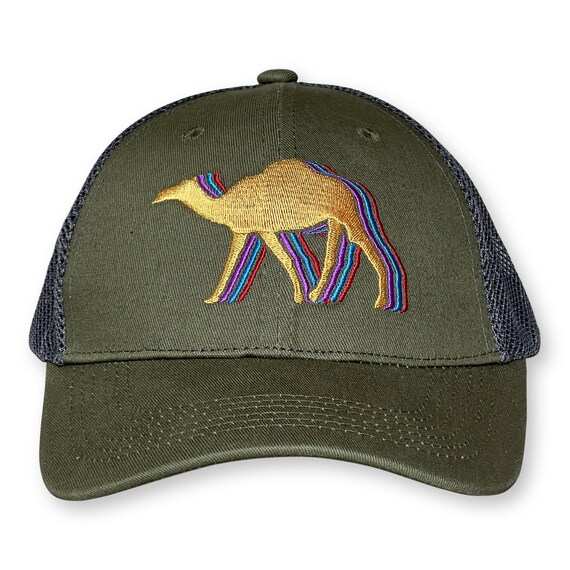 Camel Trucker Hat / Kelp Cotton With 