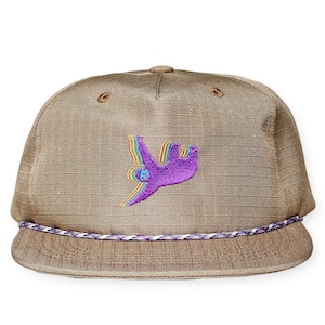 Sloth Rope Hat / Biscotti Ripstop Nylon with Grape Sloth