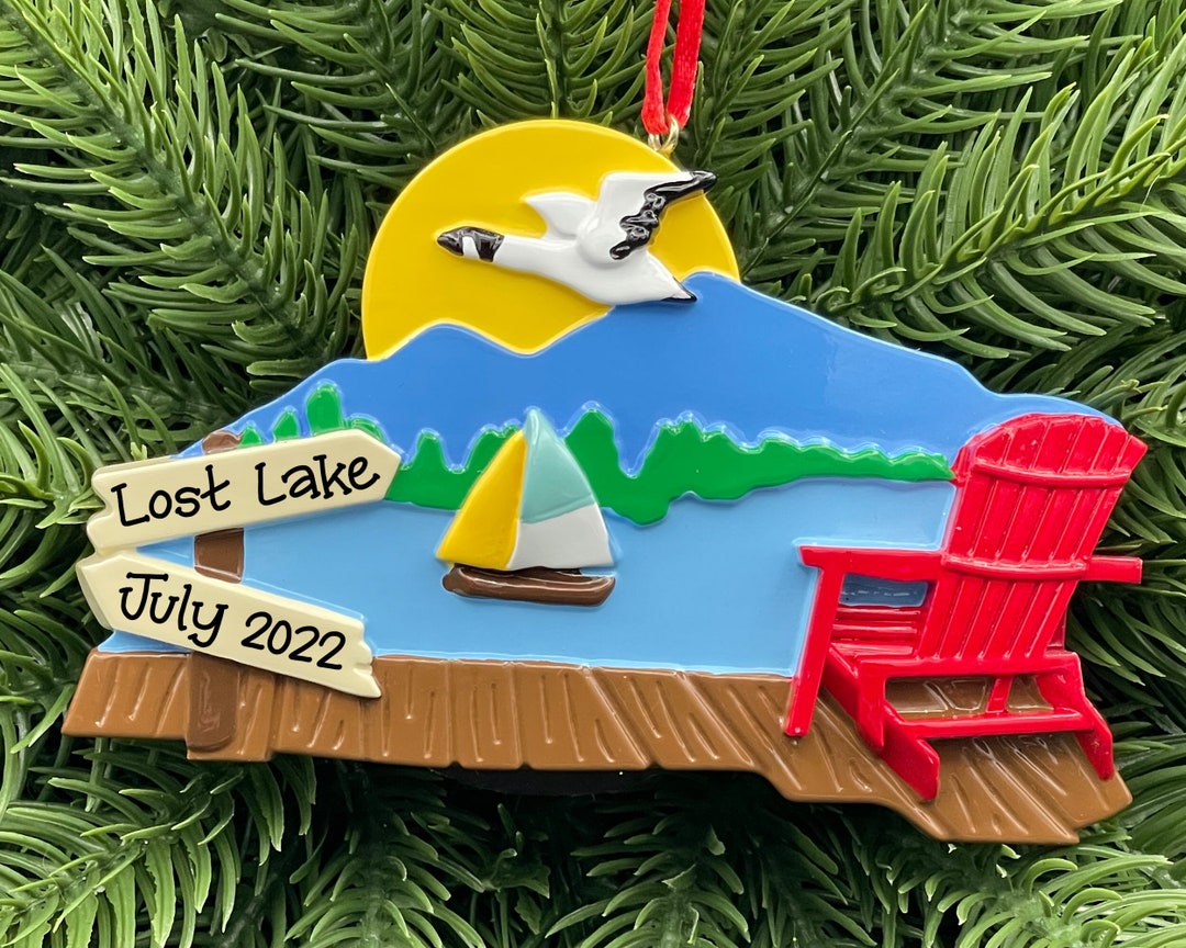 Lake Trip Personalized Ornament • Lake Life • Cabin, Dock, Mountain ...
