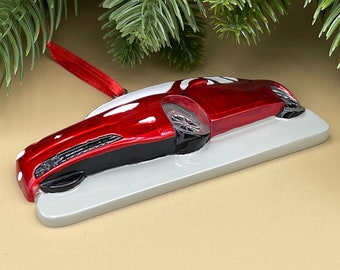 Personalized Blue Muscle Car Ornament ~ Hot Wheels Sport Car Ornament