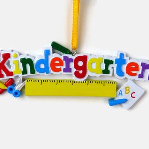 Kindergarten Personalized Ornament Hand Personalized Christmas Ornament image 2
