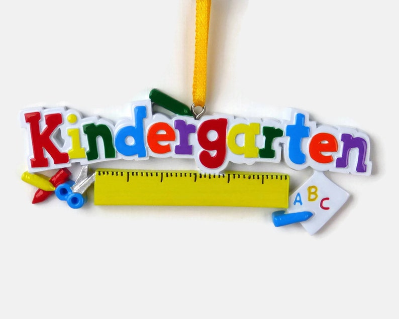 Kindergarten Personalized Ornament Hand Personalized Christmas Ornament image 2